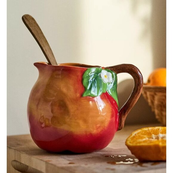 Anthropologie Foster Peach Stoneware Jug - Picture 1 of 6
